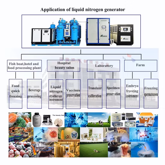 Générateur d'azote liquide spécial de laboratoire d'économie d'énergie silencieux de petit volume 1L ~ 100L/Hr de grande pureté